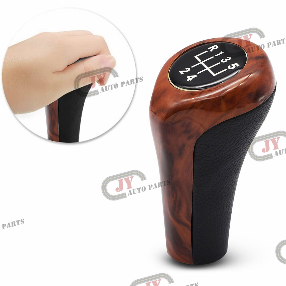 5 Speed Burl Wood Grain Manual Gear Shift Knob For BMW X1 X3 X4 X5 Z4 Z5 Z8 M3