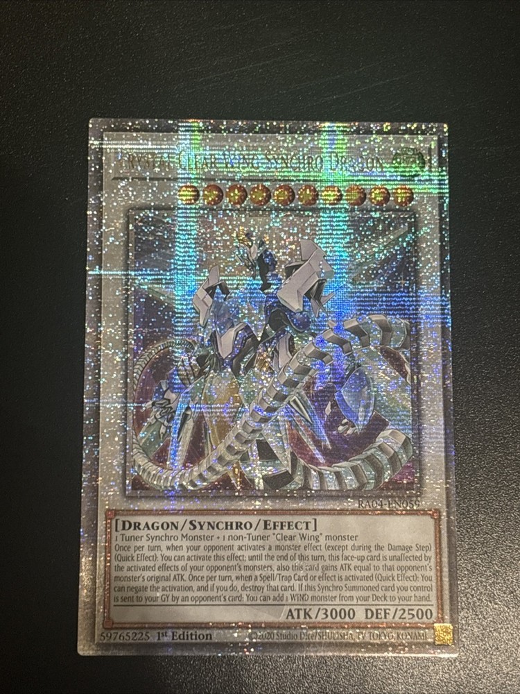 Crystal Clear Wing Synchro Dragon Quarter Century Secret Rare RA04-EN059