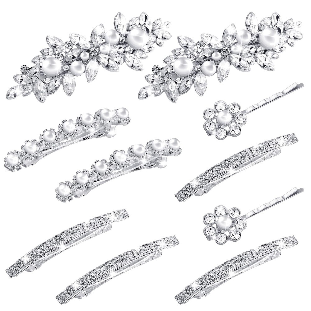 Sparkling Bridal Hair Pins with Rhinestones for Weddings
