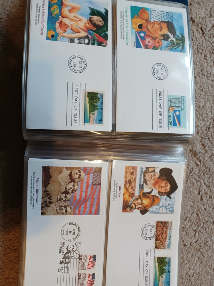 VINTAGE THE UNITED STATES FIRST DAY COVER SOCIETY BOOK ALBUM OF STAMPS & LETTERS