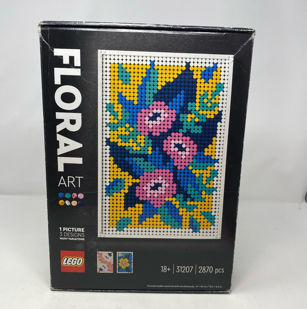 LEGO Art Floral Art 31207 - Multicolor Mosaic Wall Decor Kit, 27 x 40 cm 2870 pc