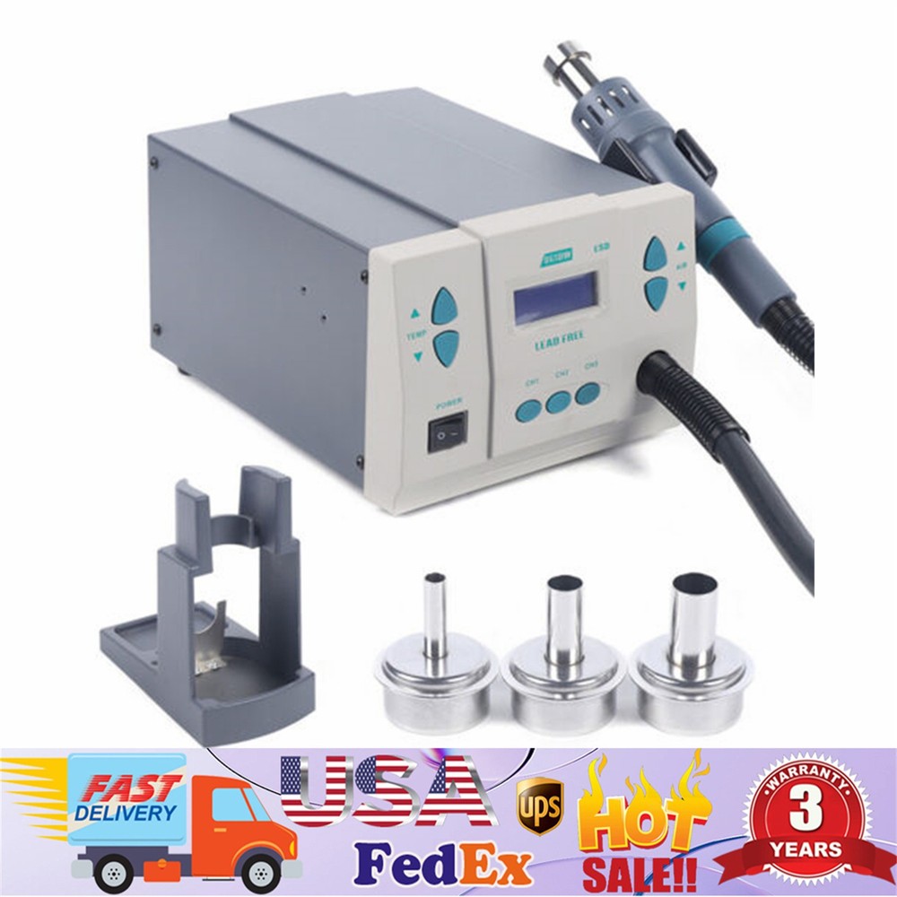 861DW 1000W Soldering Hot Air Heat Gun Hot Air Rework Station Digital Display