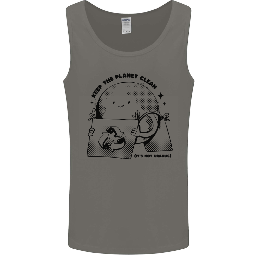 Funny Climate Change Keep the Planet Clean Mens Vest Tank Top