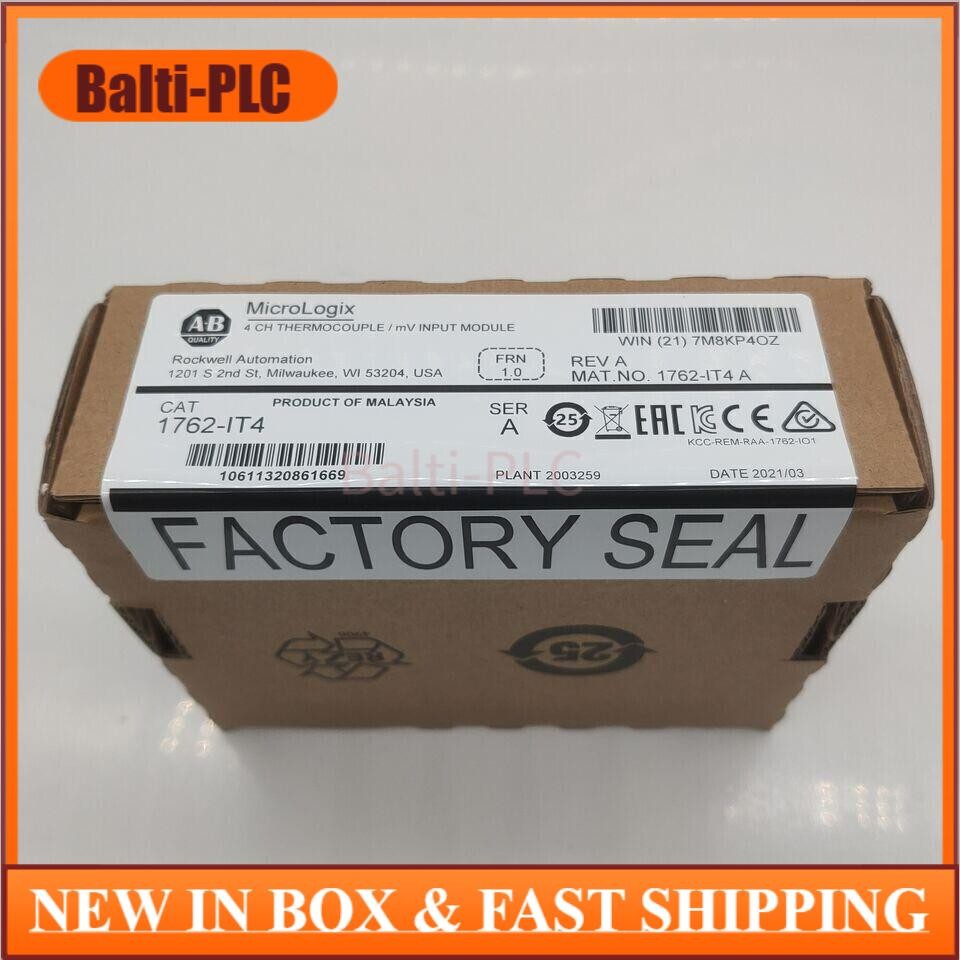 1pc New Allen-Bradley 1762-IT4 SER A MicroLogix Themocouple/mV Module US