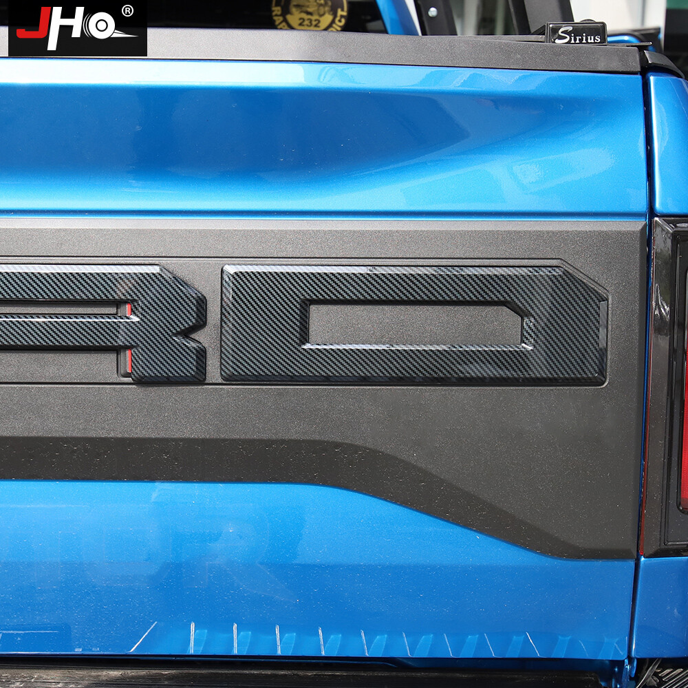 ABS Carbon Fiber Rear Logo Emblem Badge Cover for Ford F150 Raptor Trim Upgrade
