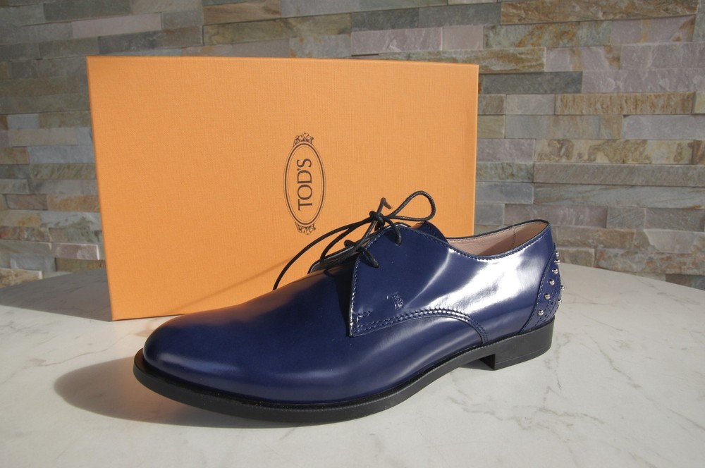 Tods Tod's EU 37.5 lace-up loafers shoes blue New former RRP €590