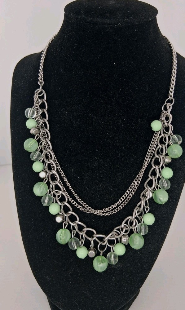 Paparazzi Jewelry Necklace Wait and SEA Green multi chain beaded. 18
