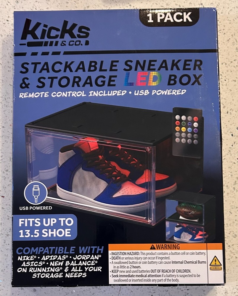 Kicks & Co. Stackable Sneaker Storage LED Box
