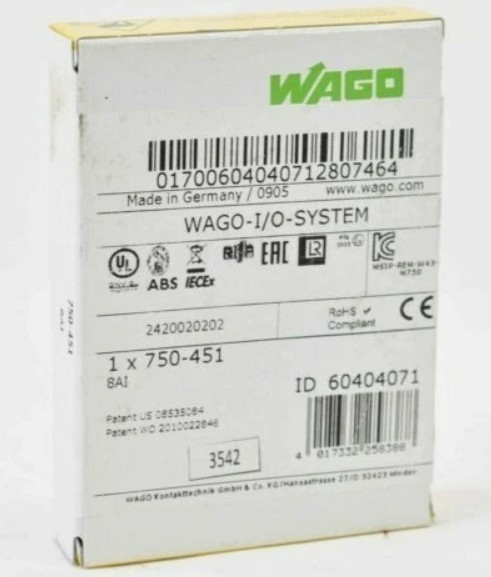 New In Box WAGO 750-451 Bus Coupler DeviceNet Module PLC Adapter 750-451 750-451