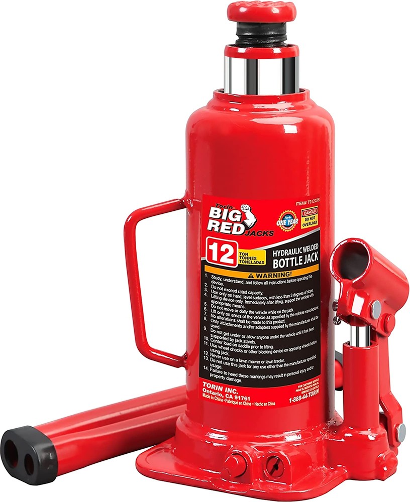 BIG RED 12 Ton (24,000 LBs) Torin Welded Hydraulic Car Bottle Jack Red