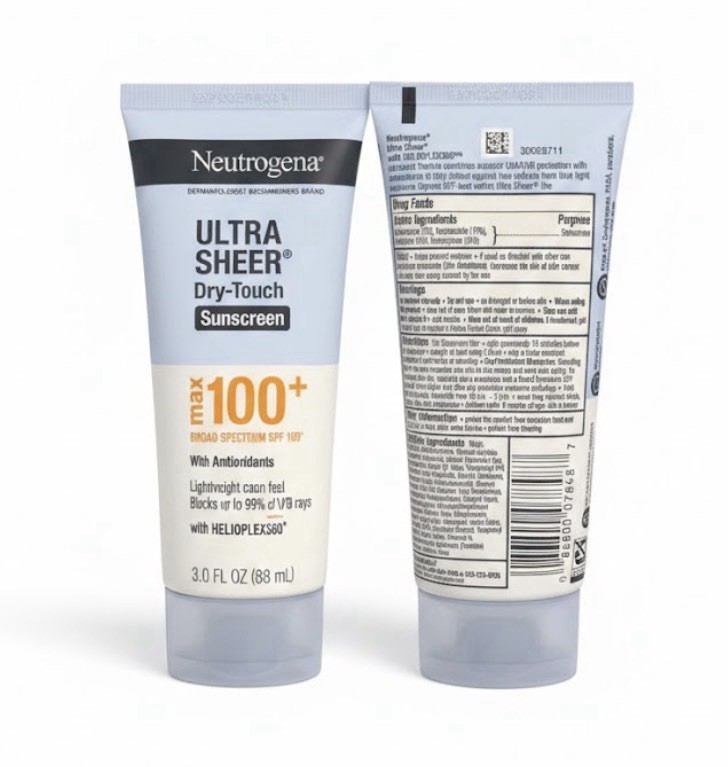 Neutrogena Ultra Sheer SPF 100+ Lightweight Sunscreen Lotion 3.0 fl oz