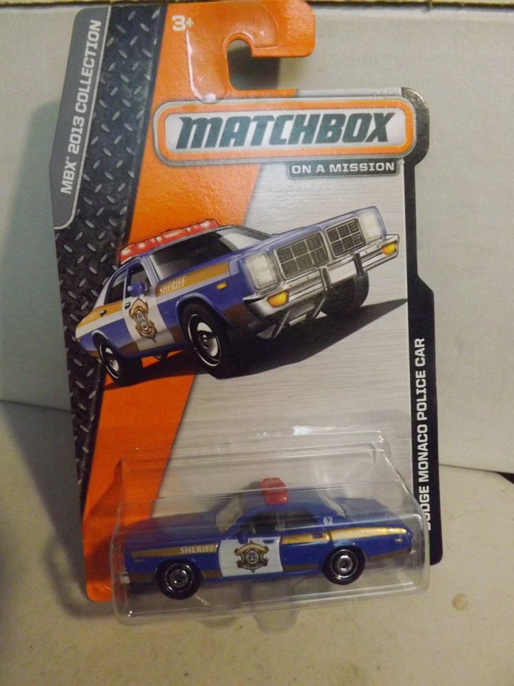 2013 Matchbox Blue Dodge Monaco Police Car Sheriff MBX 2013 Collection