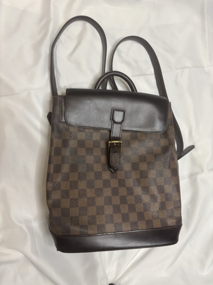 Louis Vuitton Damier Ebene Canvas Soho Backpack for Women