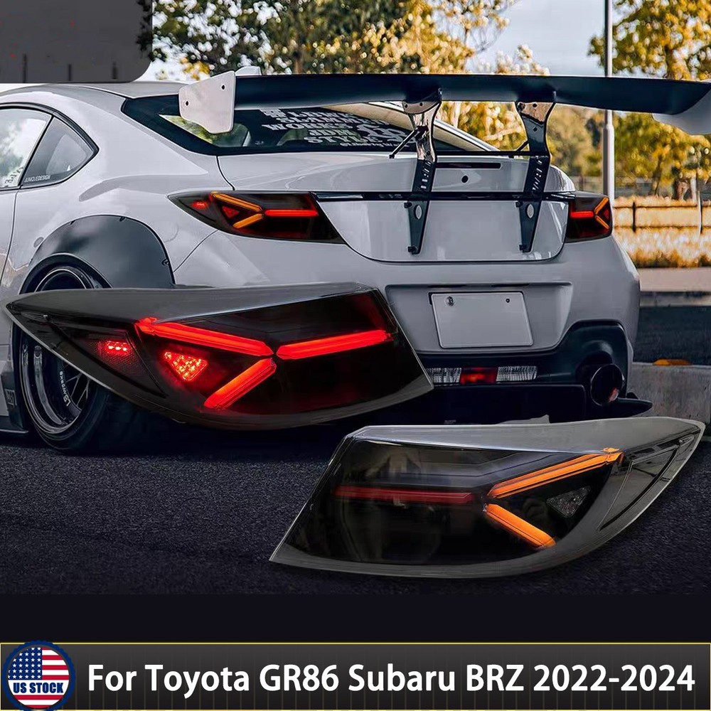 New LED Tail lights Lamps For Toyota GR86 Subaru BRZ 2022 2023 2024 Smoked Lens