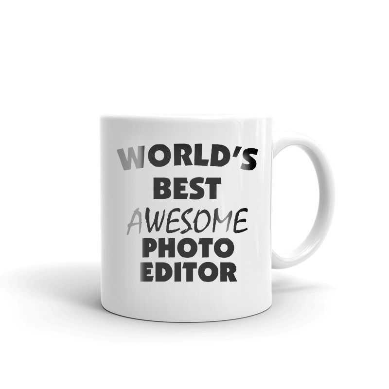 World's Best Awesome Photo Editor Coffee Tea Ceramic Mug Office Work Cup Gift