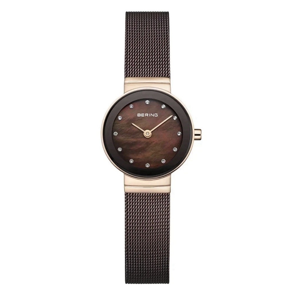 Bering Women's Classic Stainless Steel Brown Milanese Mesh Watch, 24m  10124-265