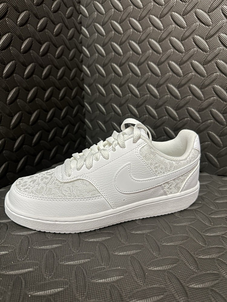 Nike Court Legacy Lift White Silver Women’s Sneakers Size 7.5 US | DH3158-100