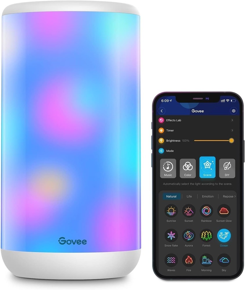 Govee RGBIC Smart Table Lamp with Alexa Music Sync LED Lighting
