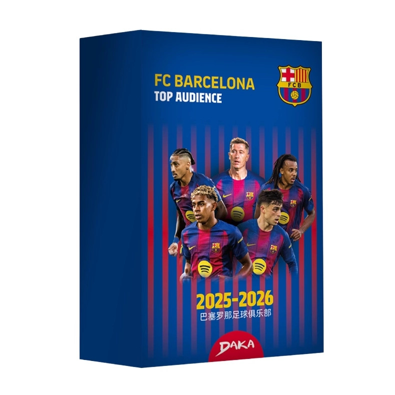 1 Case 2025-26 DAKA Barcelona Team Box TOP AUDIENCE Soccer Star Cards NEW