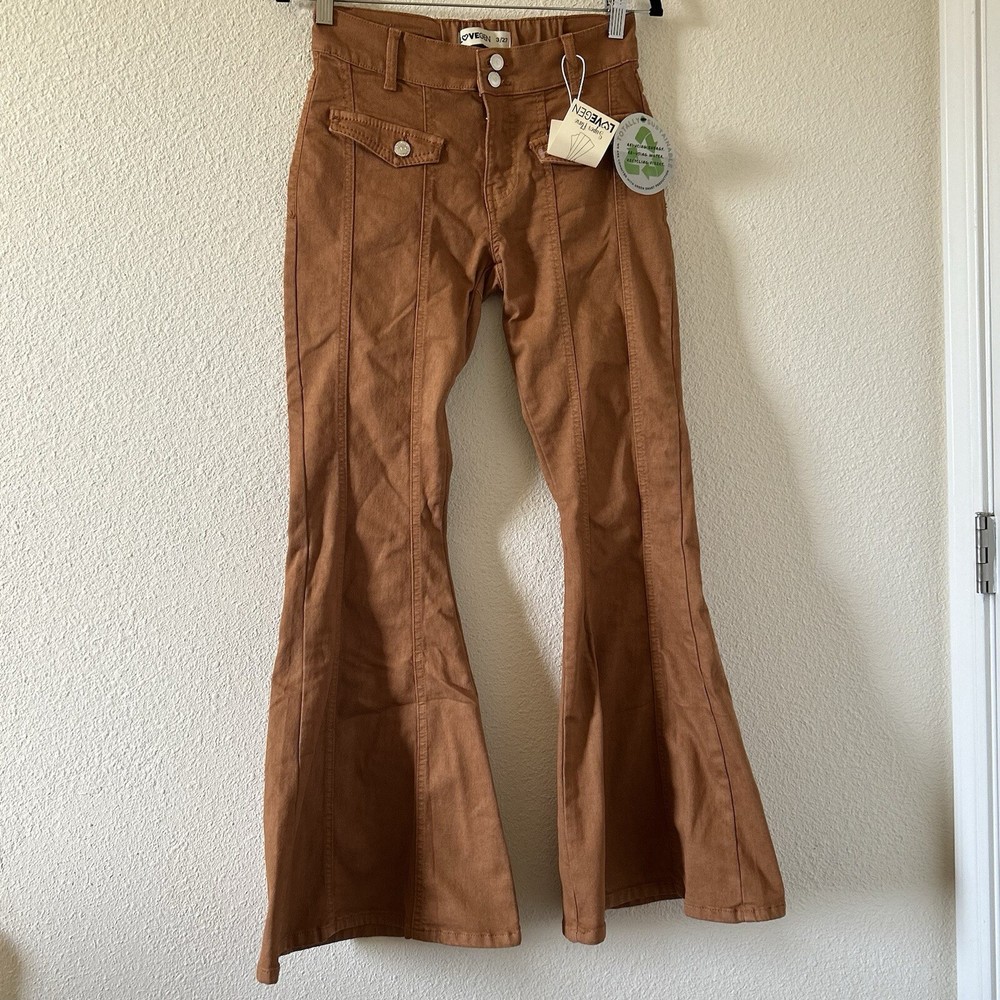 Love Gen Women’s Flare Pants 3/27 NWT Rustic color Boho Hippie Festival Western