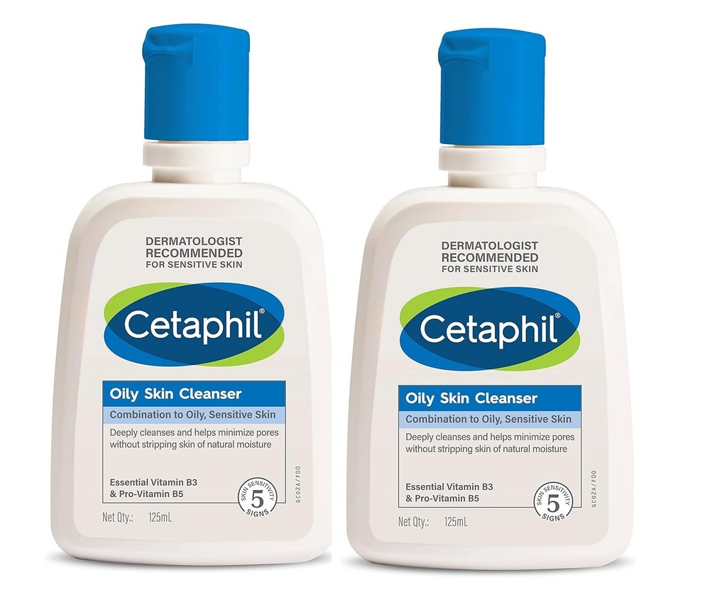 Cetaphil Oily Skin Face Wash for Acne Control 125ml Twin Pack