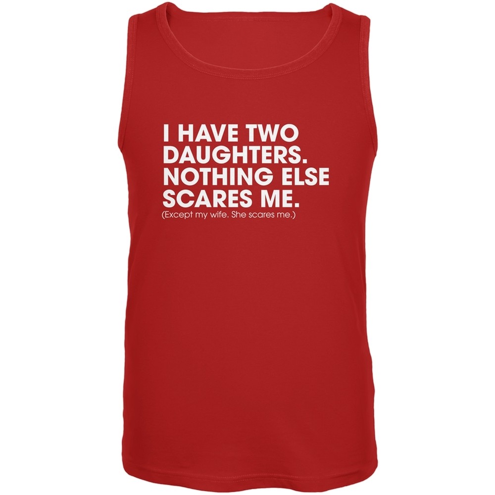 Father's Day Nothing Scares Me Red Adult Tank Top