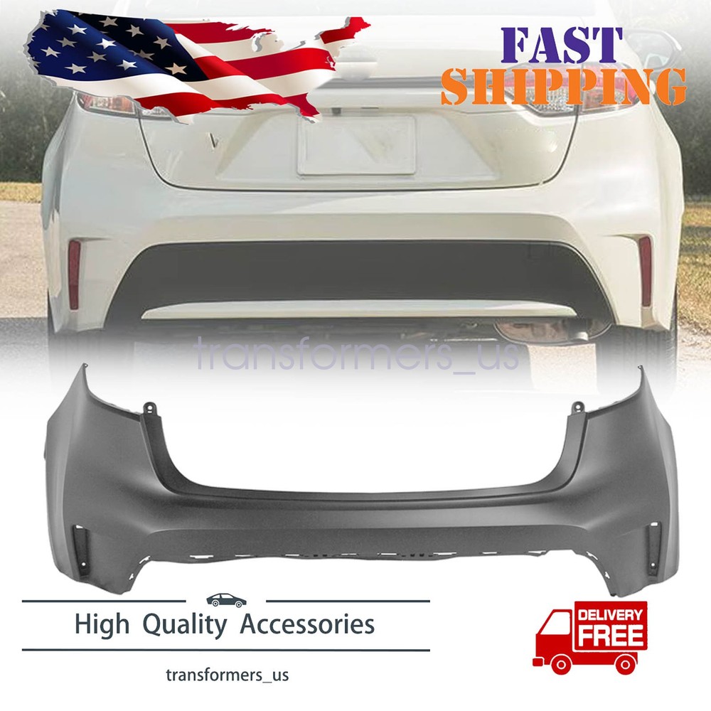 Bumper Cover Fascia for 2020-2022 Toyota Corolla Hybrid L LE SE XLE Rear Primed