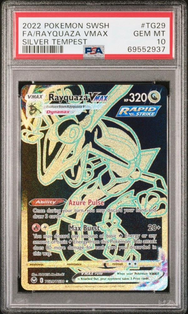 Pokémon TCG Rayquaza VMAX TG29/TG30 PSA 10