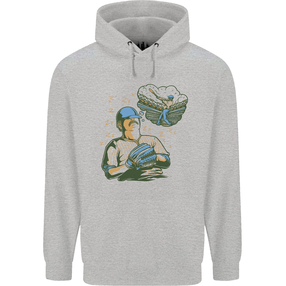 A Baseball Player Mens 80% Cotton Hoodie