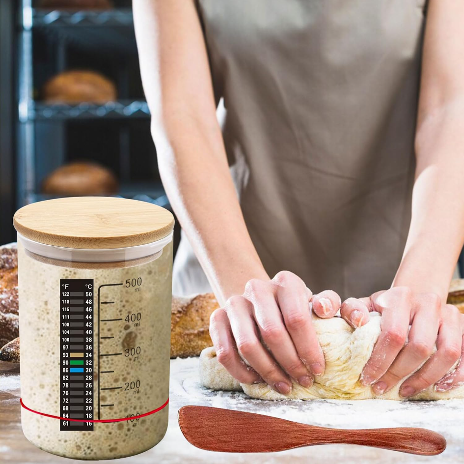 Sourdough Bread Starter Kit, Bread Baking Supplies, Sourdough Starter Jar