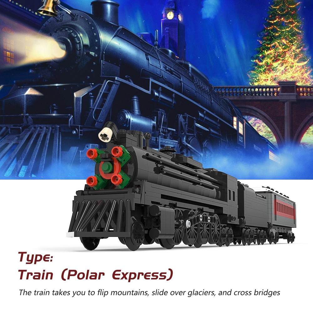 Polar Express Train DIY Building Blocks Set MOC Bricks Toy Gift for Kids
