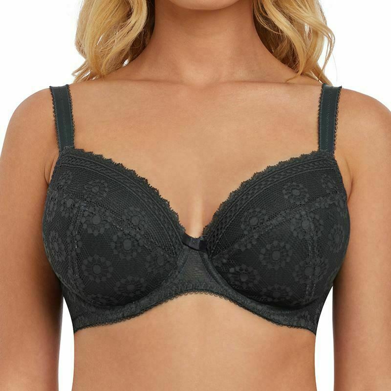Freya Love Note Bra Slate Grey Size 30E Underwired Padded Plunge Lingerie 5213