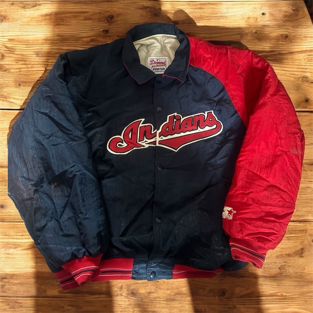 Vintage 90sIndians Diamond Collection Starter Jacket