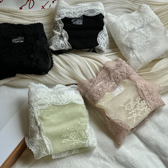 New 5 Pack Lot Sexy Womens Sheer Lace Panties Brief String Bikini Underwear