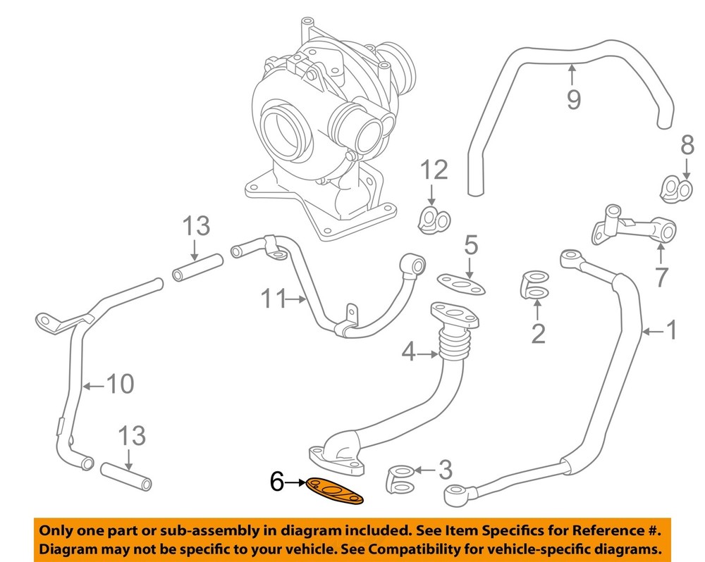 GM OEM Turbocharger Oil Inlet Tube Gasket 12637218 Replacement