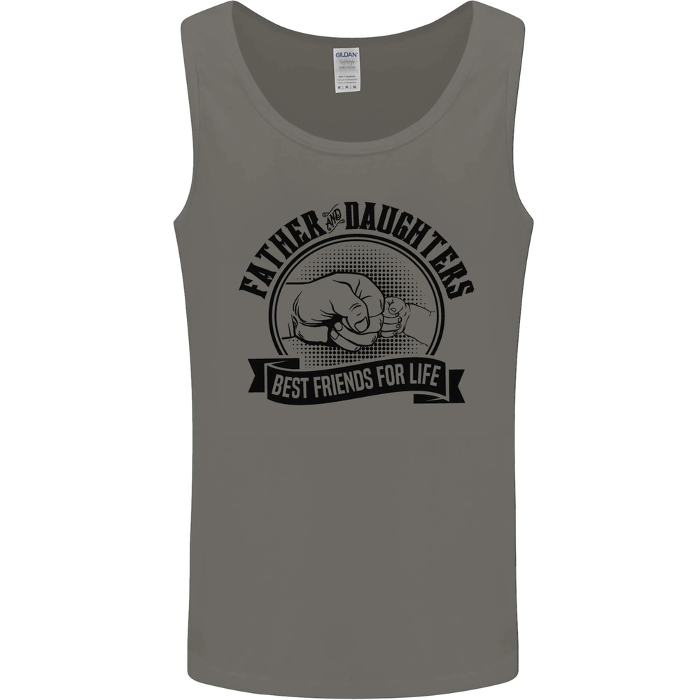 Father & Daughters Best Friends Fathers Day Mens Vest Tank Top
