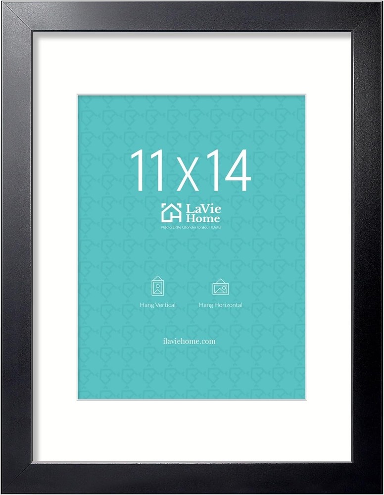 11x14 Picture Frame Black Poster, Frame Wood Photo Frame, Display Wall Mounting