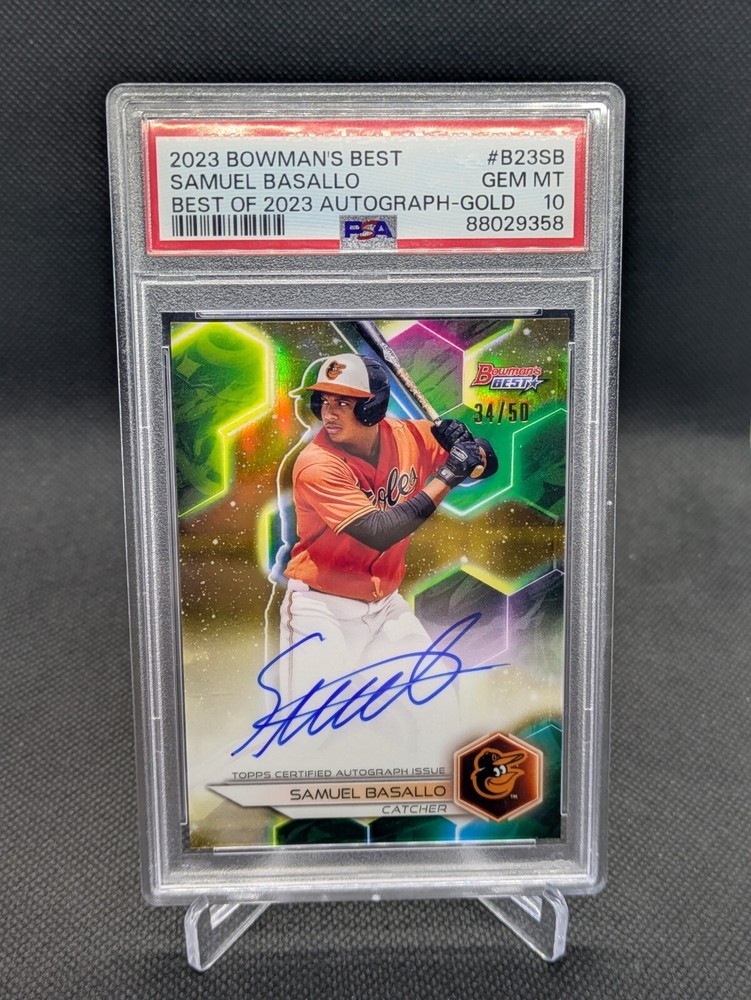 2023 Bowman's Best SAMUEL BASALLO Gold Refractor Auto /50 PSA 10 #B23-SB