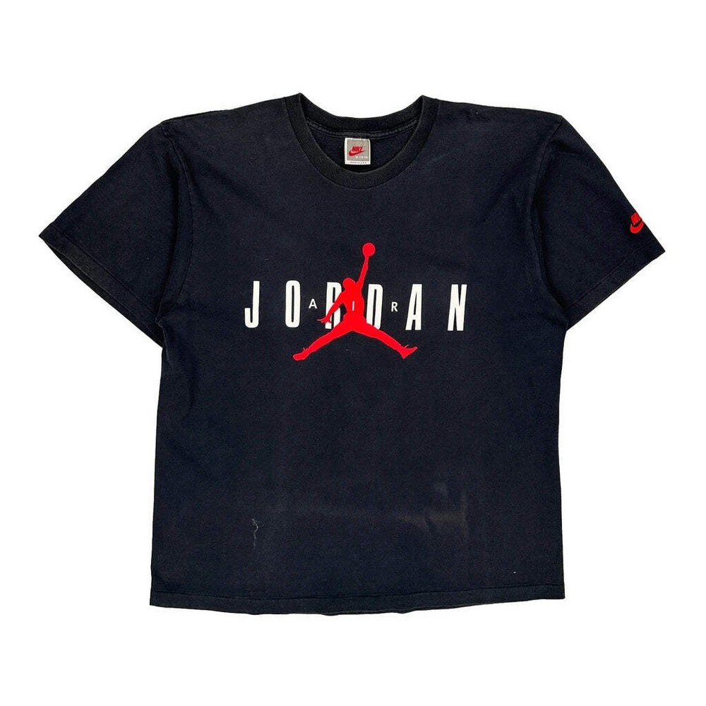 Jordan Nike Graphic T-Shirt - Medium Black Cotton