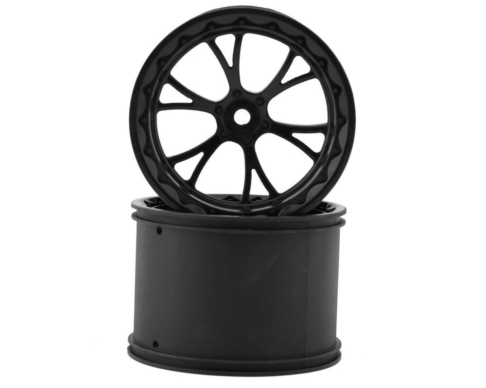 eXcelerate Super V Pro Lite Rear Wheels (Black) (Wide) (2) [XCE-0032-SV]