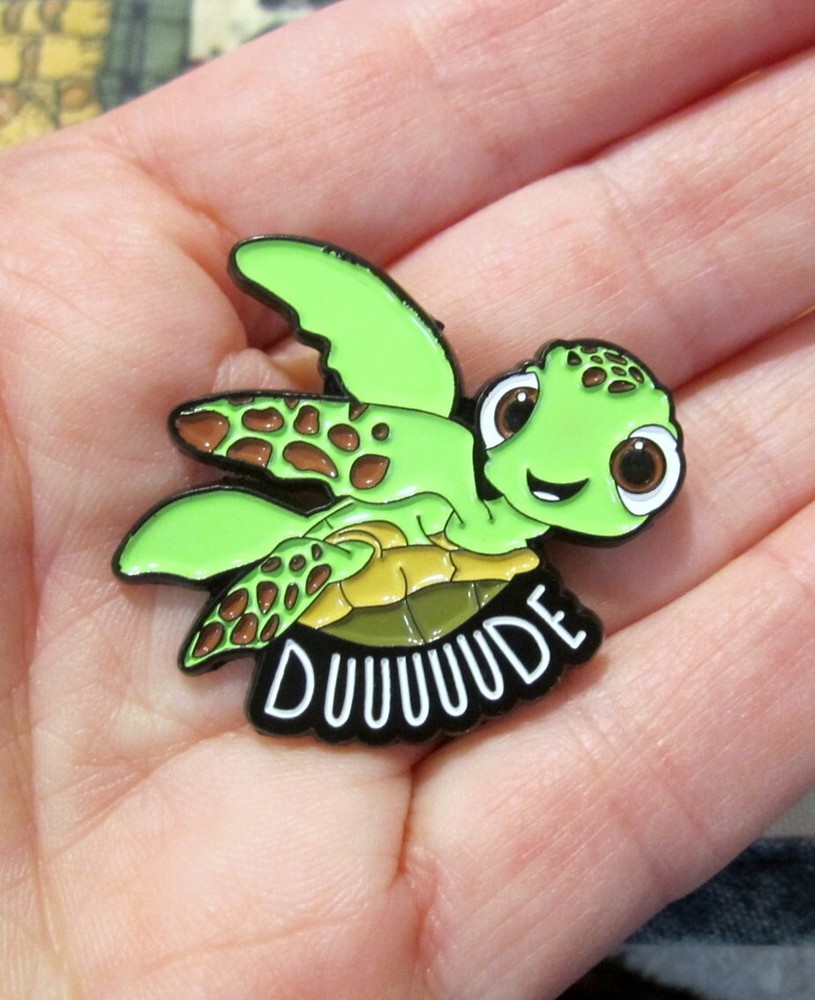 Turtle Pin Crush Dude Hard Enamel Pin Badge  