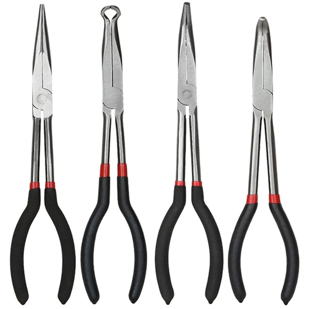 11-Inch Needle-Nose Pliers Set with Straight 45 90-Degree Angles