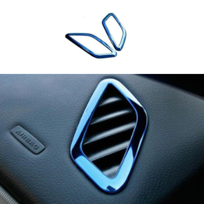 Blue Steel Dash L&R AC Air Outlet Vent Trim 2pcs For Benz A-Class W177 2019-2022