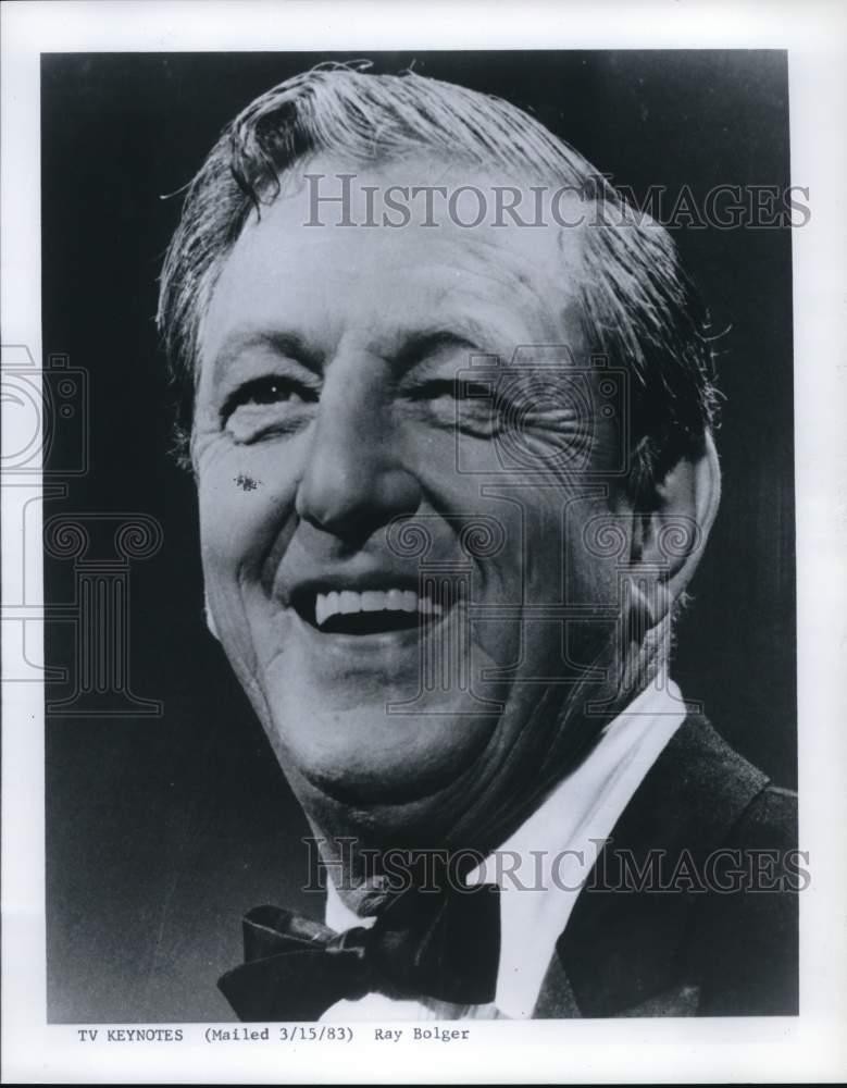 1983 Press Photo Ray Bolger, actor, singer, dancer and stage performer.
