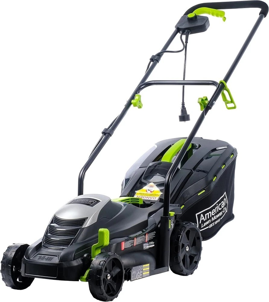 14-Inch 11-Amp Black Corded Electric Lawn Mower by American Lawn Mower Co