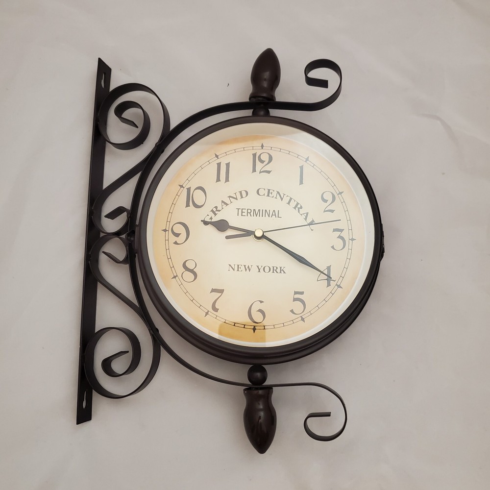 Vintage Grand Central Terminal Clock Double Sided Wall Mount Spinner Tested Working