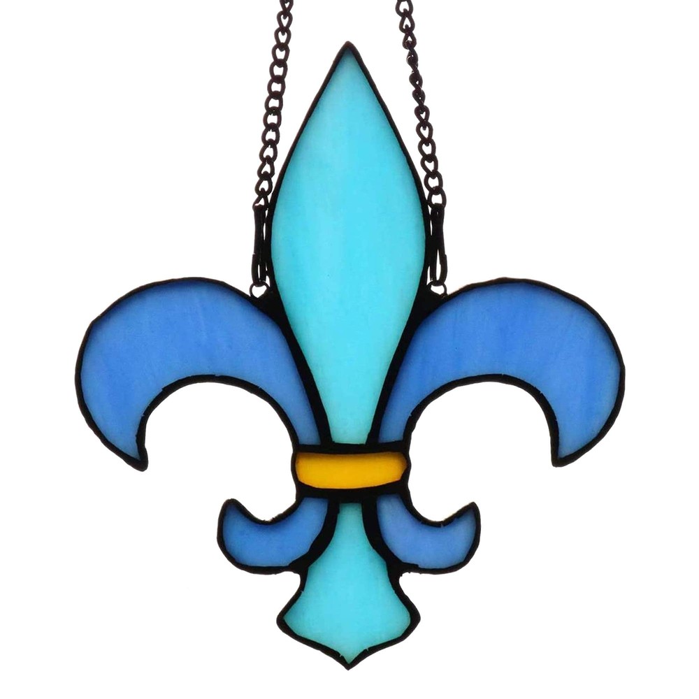 Fleur De Lis Decor Stained Glass Window Hangings,Handmade Housewarming Gifts ...