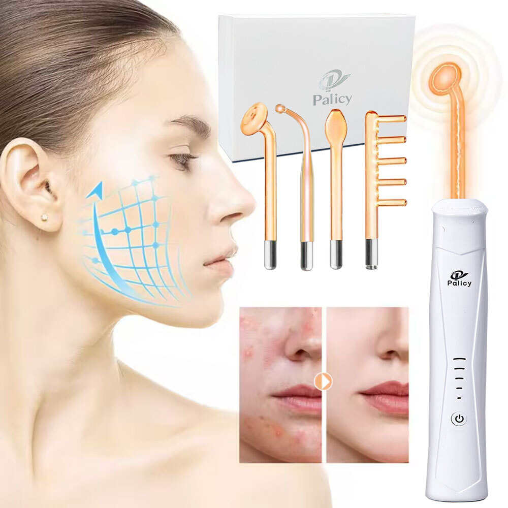 High Frequency Electrode Wand Machine Neon Glass Tube Wrinkle Remover Facial Car