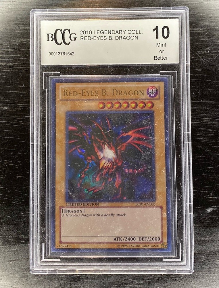 Red-Eyes B Dragon Ultra Rare Holo LC01-EN006 GEM MINT 10 BCCG Beckett Graded