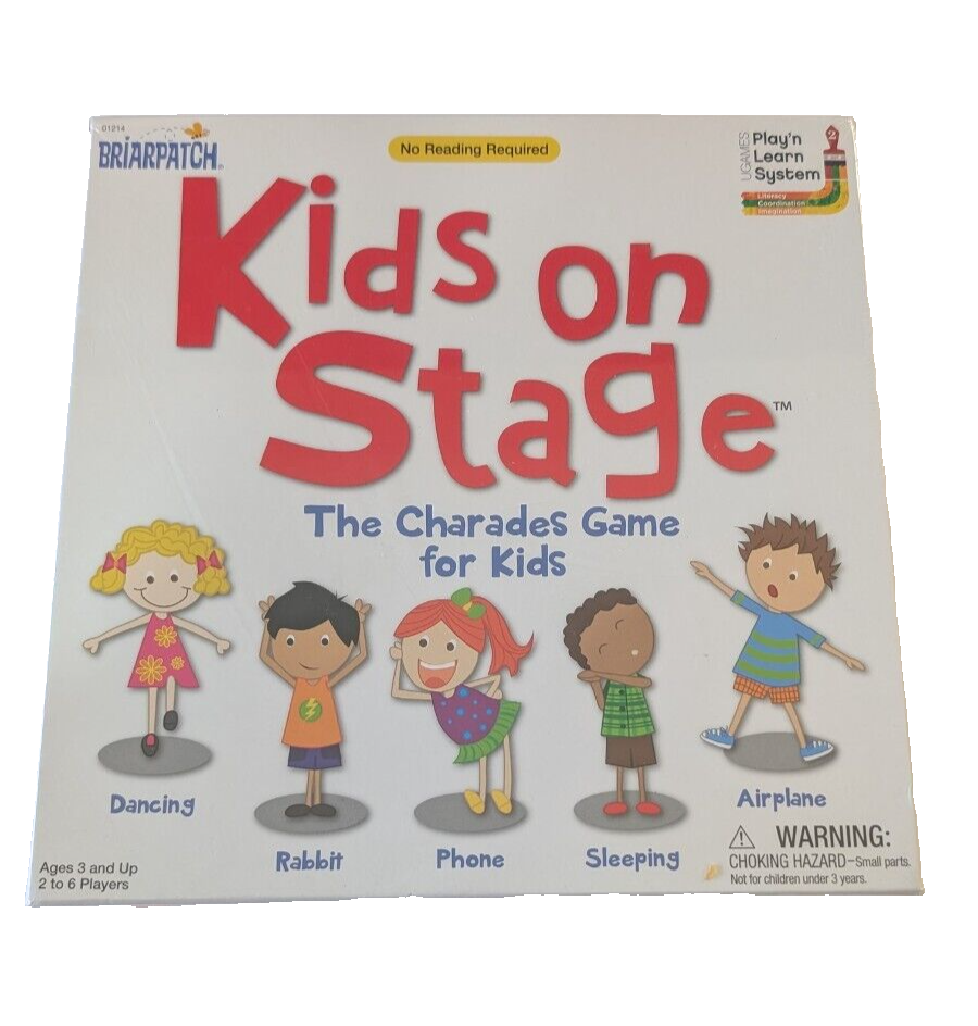 Briarpatch Kids on Stage Charades Game 2-6 Players New Play N Learn System
